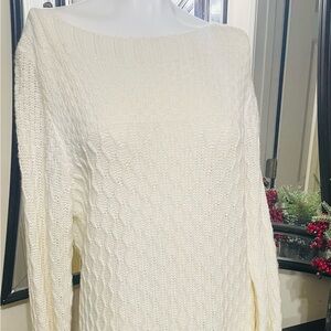 Croft & Barrow Cream Cable Knit Sweater